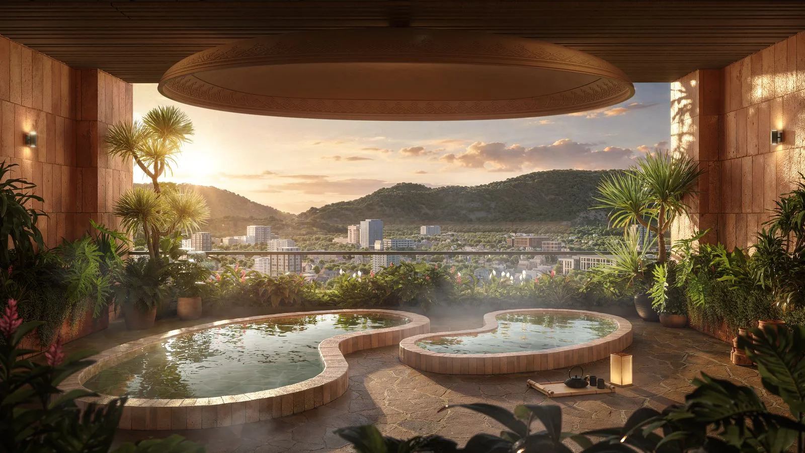 Q’Terra Quy Nhơn (Q1 Tower cũ): Vị Trí, Mặt Bằng & Giá 2026 13 Phối cảnh khu onsen Q’Terra Quy Nhơn