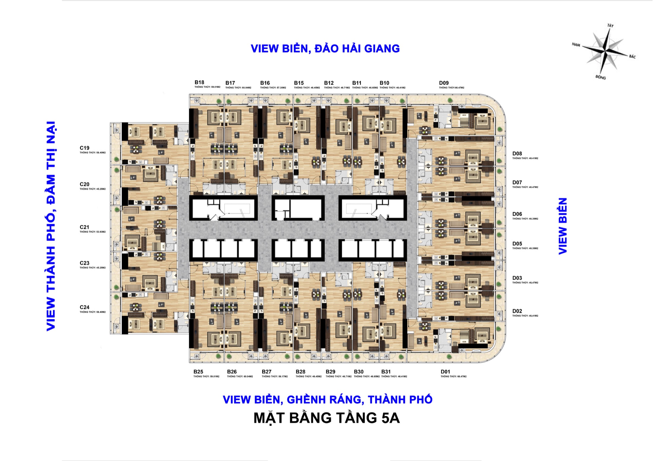 Mặt bằng tầng 5A TMS Quy Nhơn