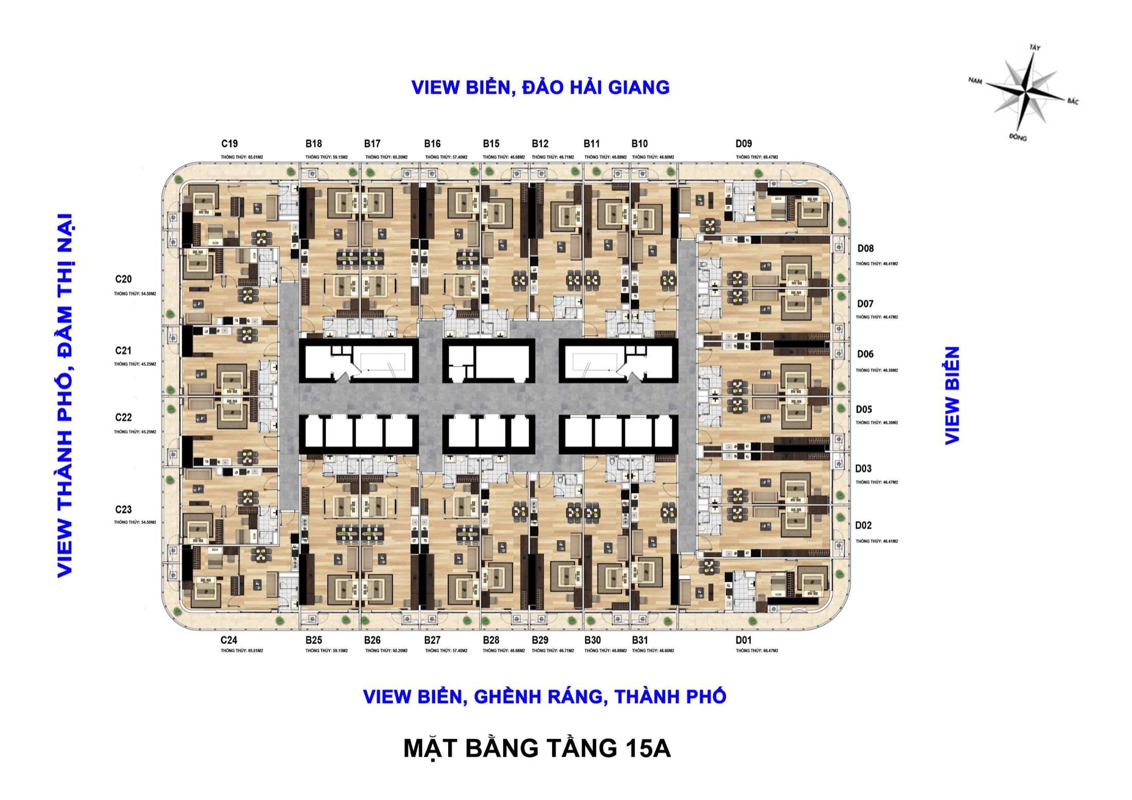 Mặt bằng tầng 15A TMS Quy Nhơn