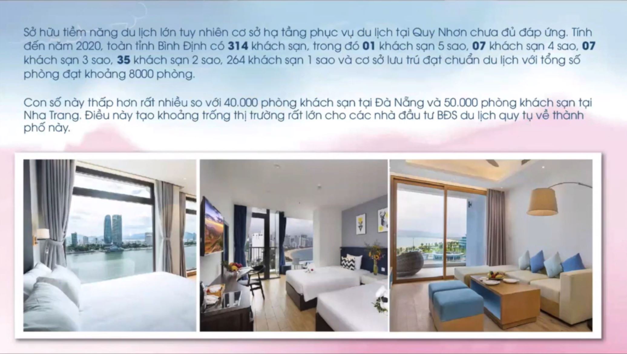 Đặc điểm kinh tế - xã hội thành phố Quy Nhơn, Bình Định 6 thong ke so phong khach san o quy nhon