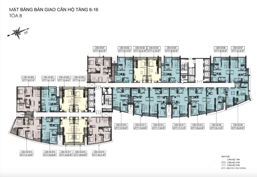 Mặt bằng tầng the Sailing Quy Nhơn