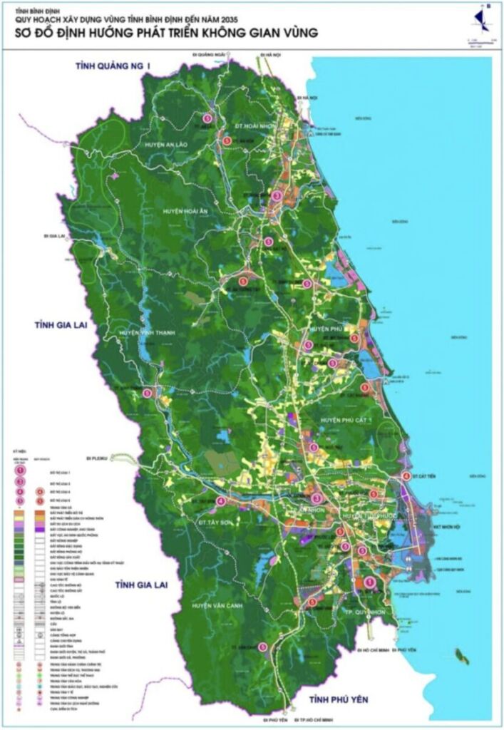 Bản vẽ định hướng phát triển không gian tỉnh Bình Định