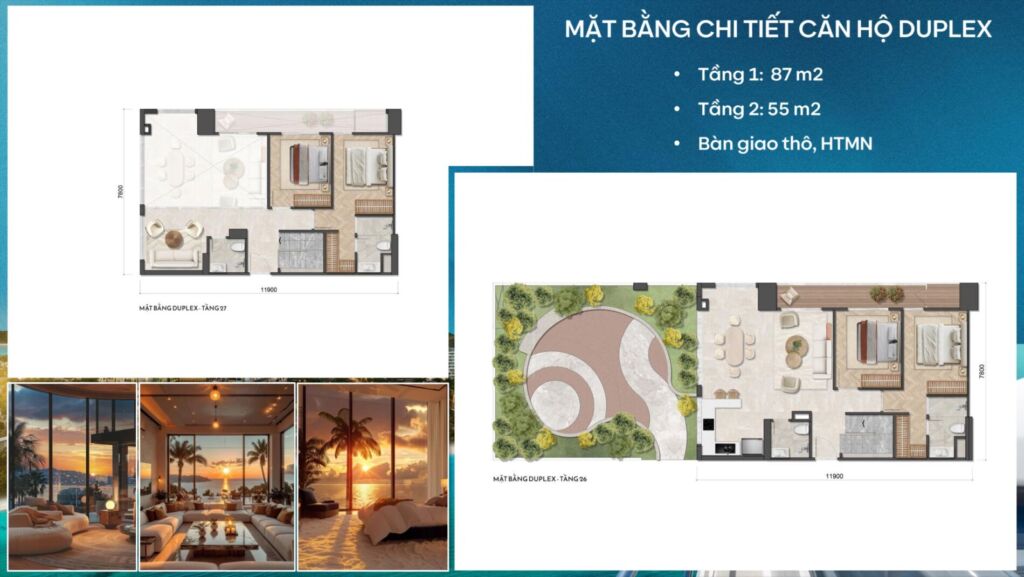 mặt bằng chi tiết căn hộ duplex simona heights