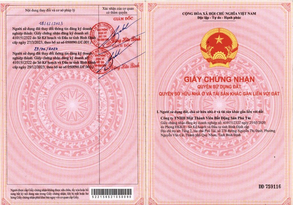 Phú Tài Central Life 10 Pháp lý Phú Tài Central Life