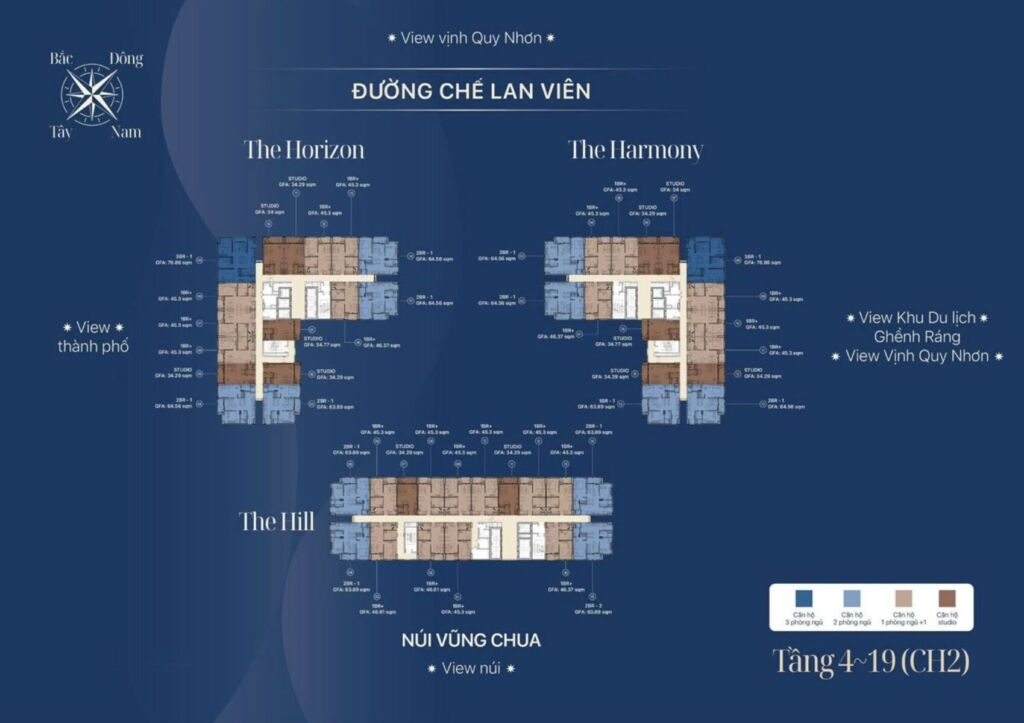 Căn Hộ Luvista Quy Nhơn 3 mặt bằng luvista quy nhơn