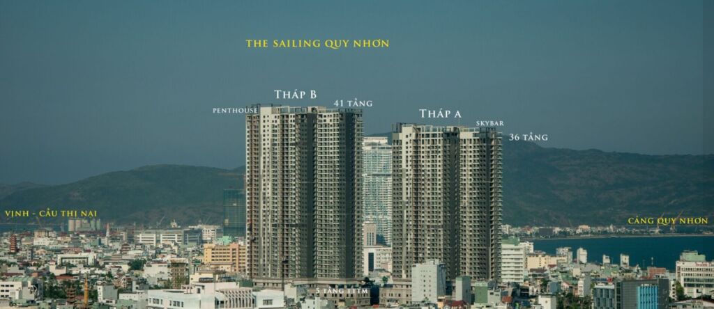 Thiết kế toà tháp Sailing Quy Nhơn là hình cánh buồm vươn khơi đón gió