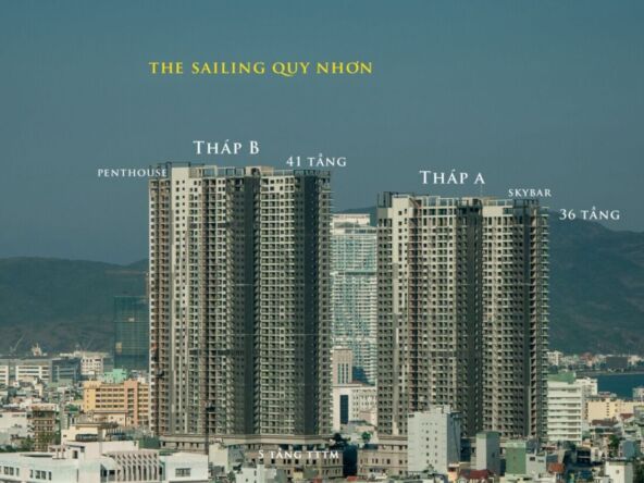 Thiết kế toà tháp Sailing Quy Nhơn là hình cánh buồm vươn khơi đón gió