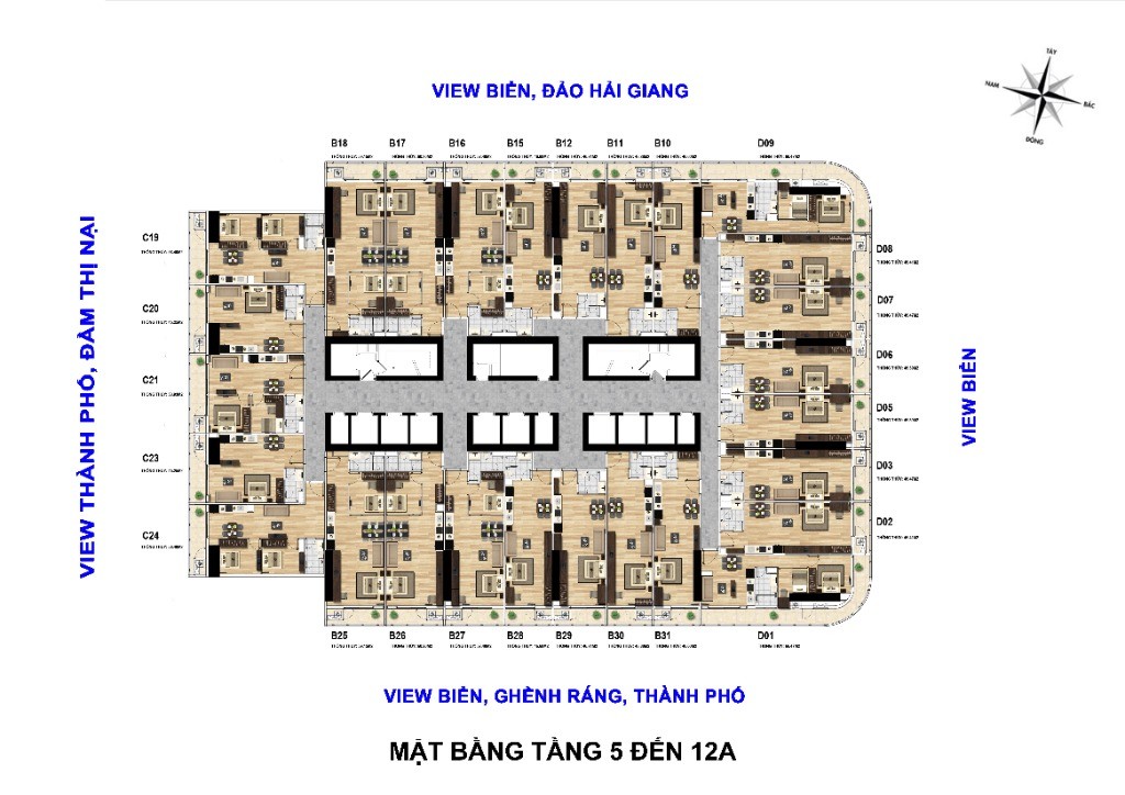 bán nhanh căn 1+1 TMS Quy Nhơn, full nội thất 60m2, sổ hồng