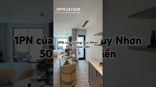 Không gian căn hộ mẫu 1 phòng ngủ The Sailing Quy Nhơn