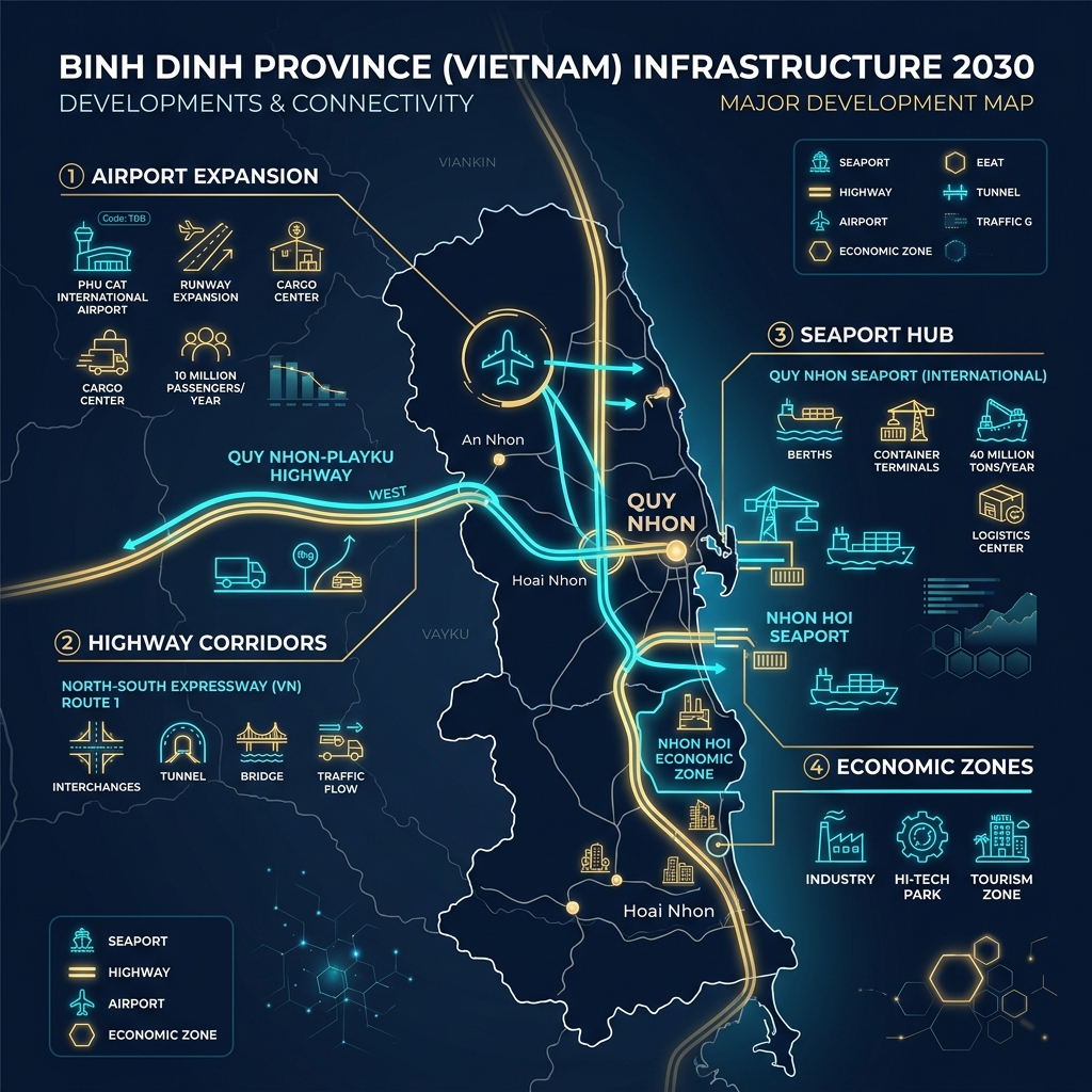 Bản đồ quy hoạch hạ tầng Bình Định 2030