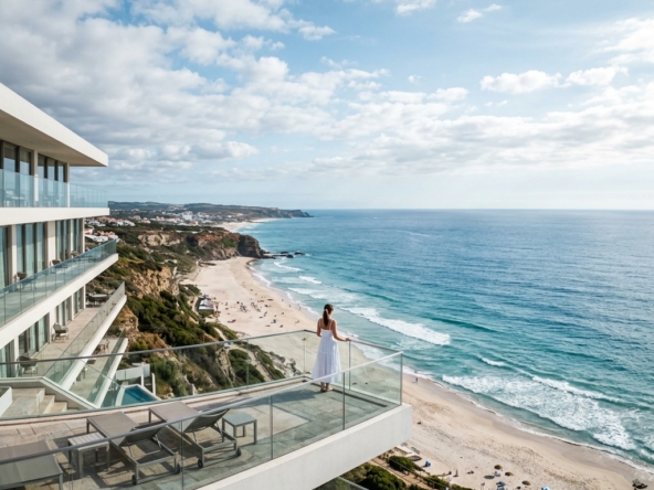 luxury ocean balcony banner