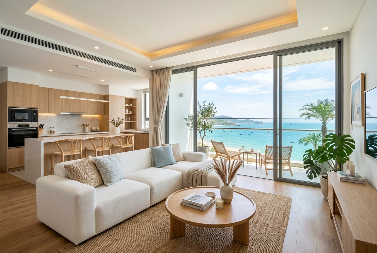 Căn hộ Altara 10.08 — 1 phòng ngủ ban công view biển Quy Nhơn